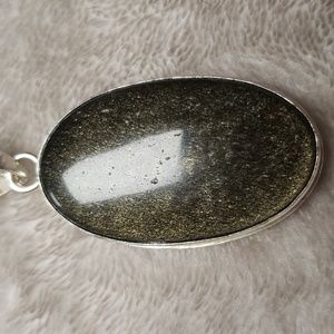 Gold Sheen Obsidian Necklace